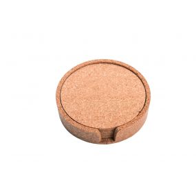 MARIOKA Sada 4 korkových podtáciek béžová